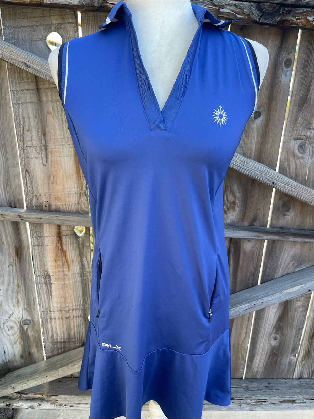 RLX Ralph Lauren Sleeveless Polo Golf Dress Performance Stretch Athletic Tennis